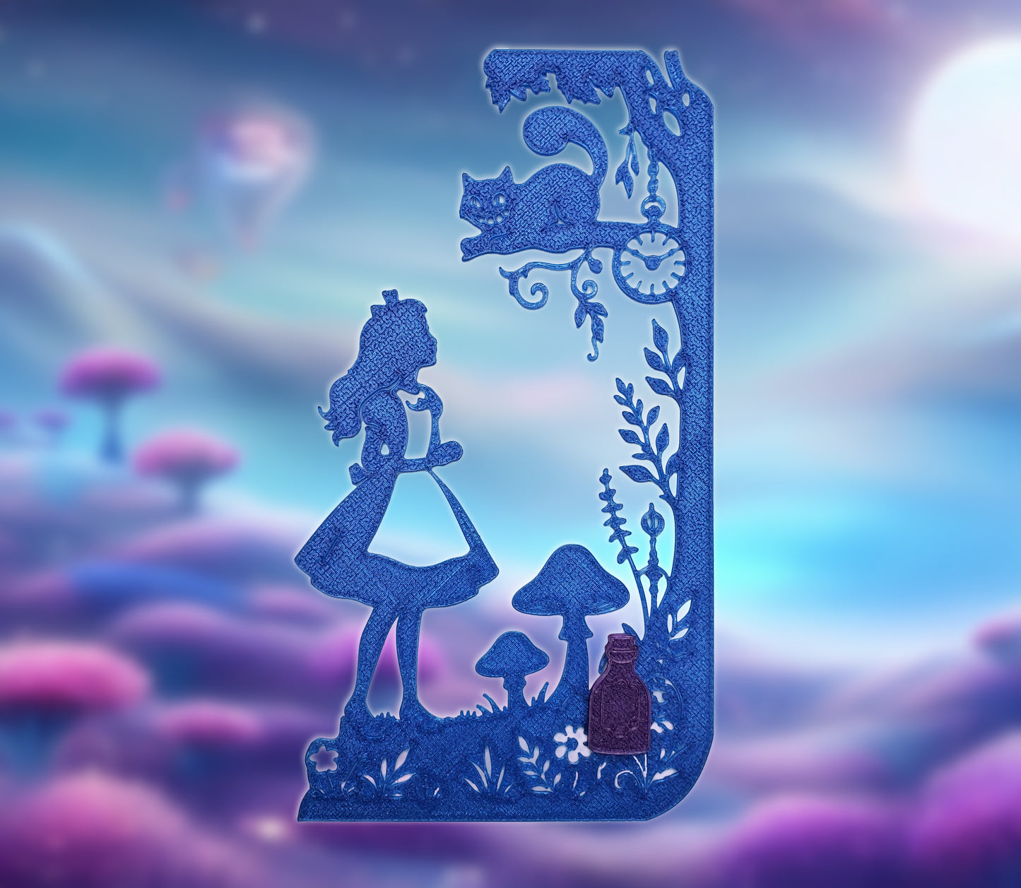 Enchanted Wonderland feline accent border