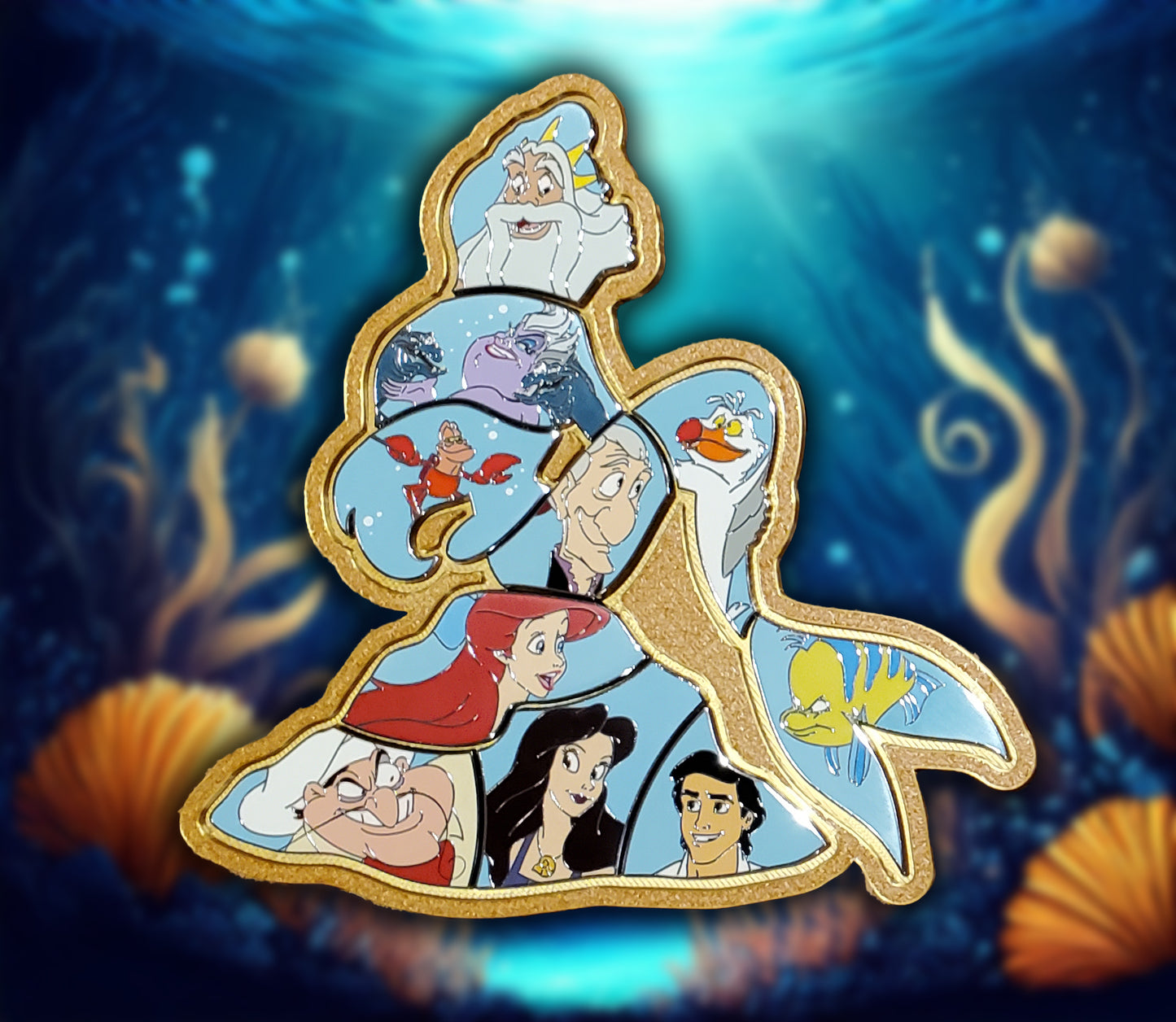 Mermaid puzzle frame