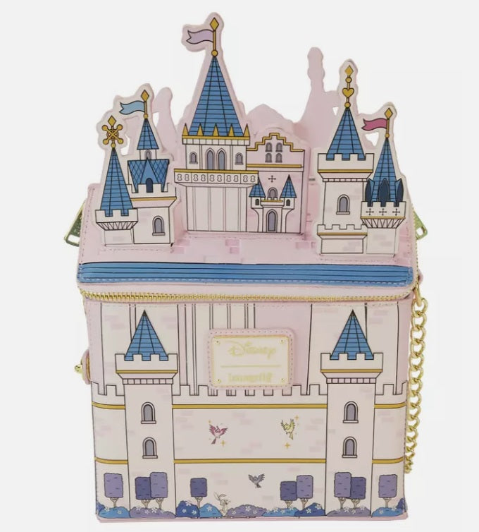 Loungefly Disney Sleeping Beauty 65th Anniversary Figural Castle LE Crossbody Bag