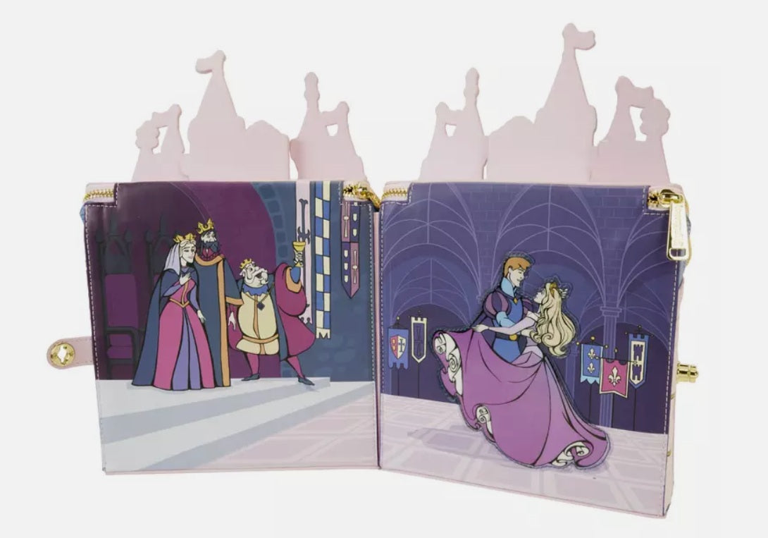 Loungefly Disney Sleeping Beauty 65th Anniversary Figural Castle LE Crossbody Bag