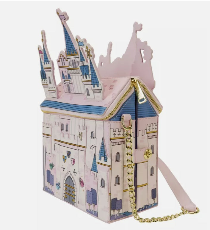 Loungefly Disney Sleeping Beauty 65th Anniversary Figural Castle LE Crossbody Bag