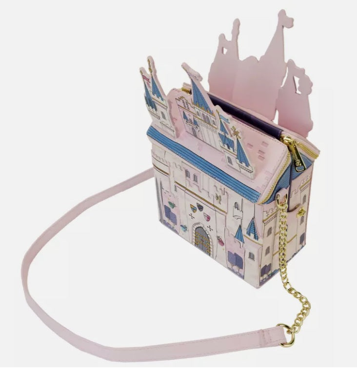 Loungefly Disney Sleeping Beauty 65th Anniversary Figural Castle LE Crossbody Bag