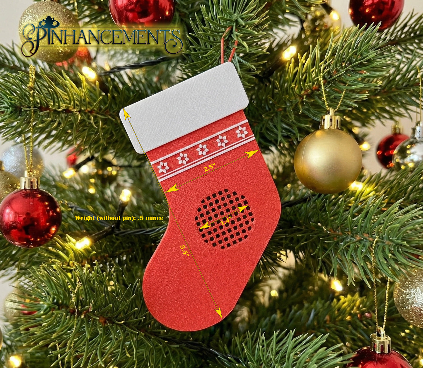 Holiday Pin Display Stocking Ornament