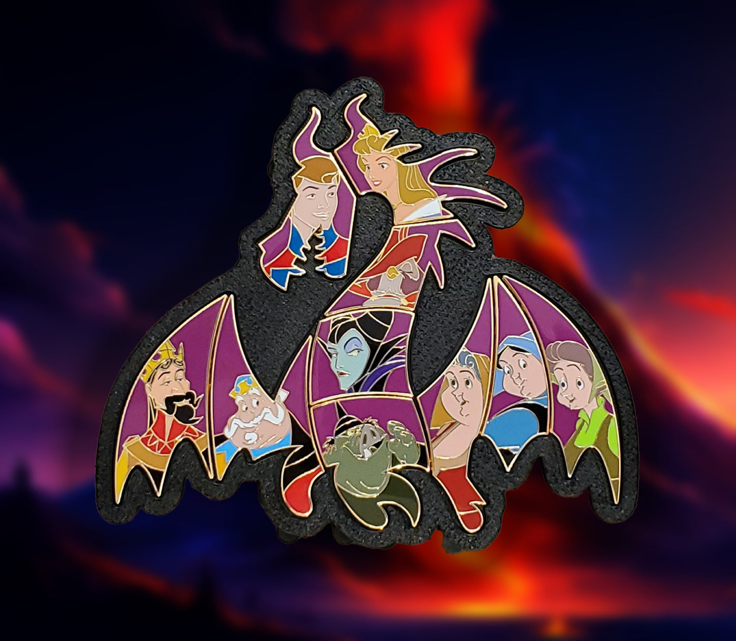 Sleeping Beauty inspired Dragon puzzle frame