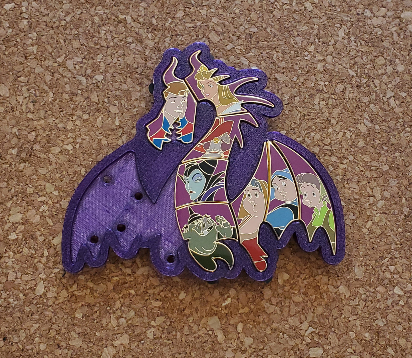 Sleeping Beauty inspired Dragon puzzle frame