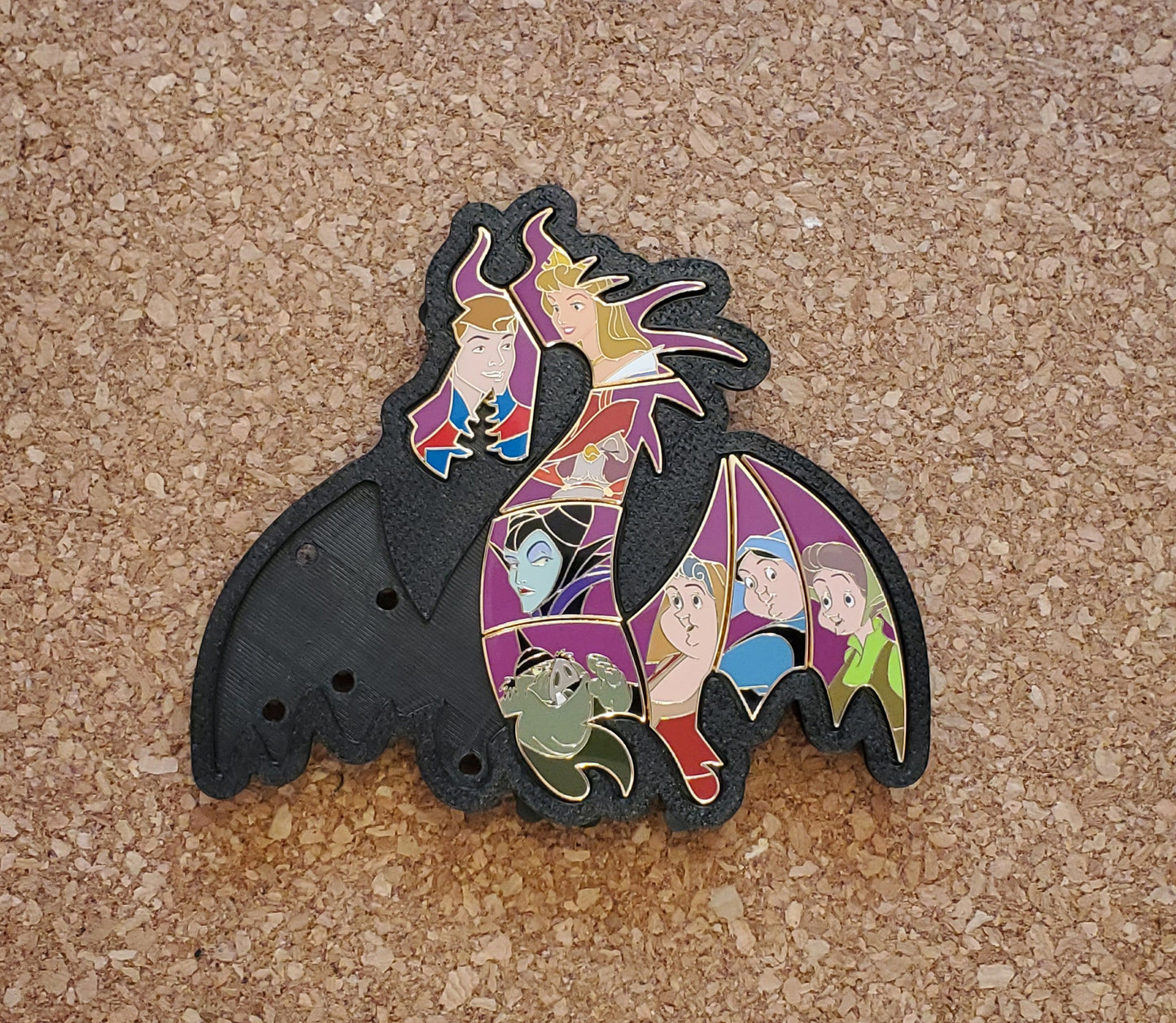 Sleeping Beauty inspired Dragon puzzle frame
