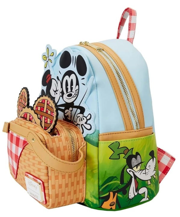 Loungefly Disney Mickey and Friends Picnic Basket Mini Backpack with Coin Bag