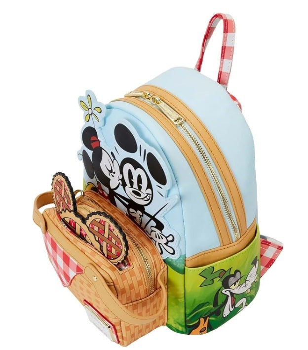 Loungefly Disney Mickey and Friends Picnic Basket Mini Backpack with Coin Bag