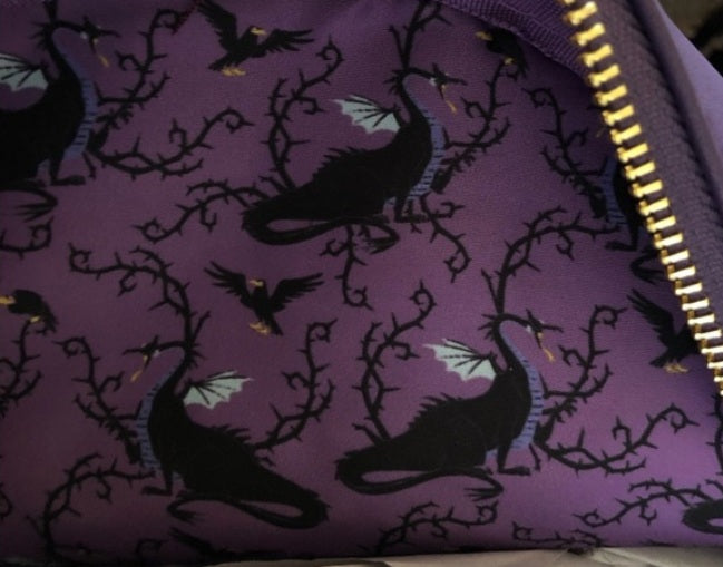 DEC Exclusive Sleeping Beauty Maleficent Loungefly Mini Backpack