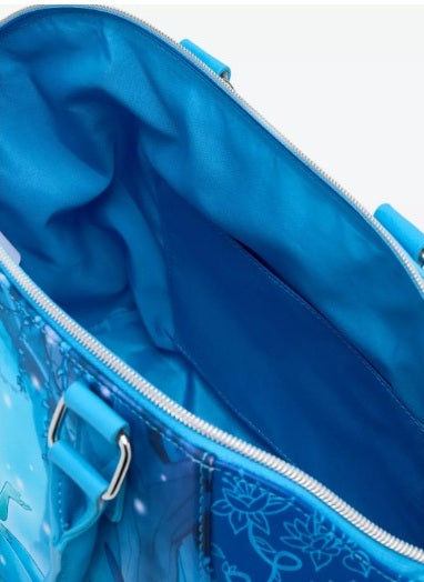 Loungefly Disney Princess and the Frog Tiana Firefly Satchel Crossbody Bag NWT Faux Leather Blue