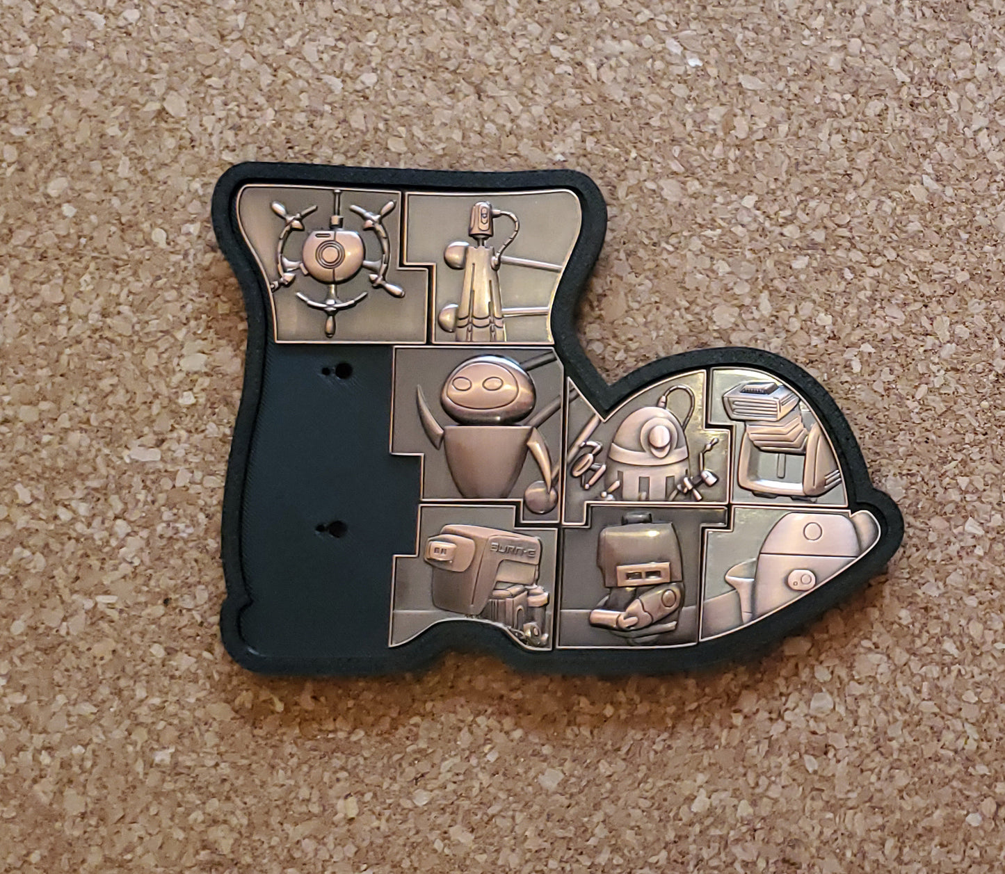 Wall-E inspired Boot puzzle frame