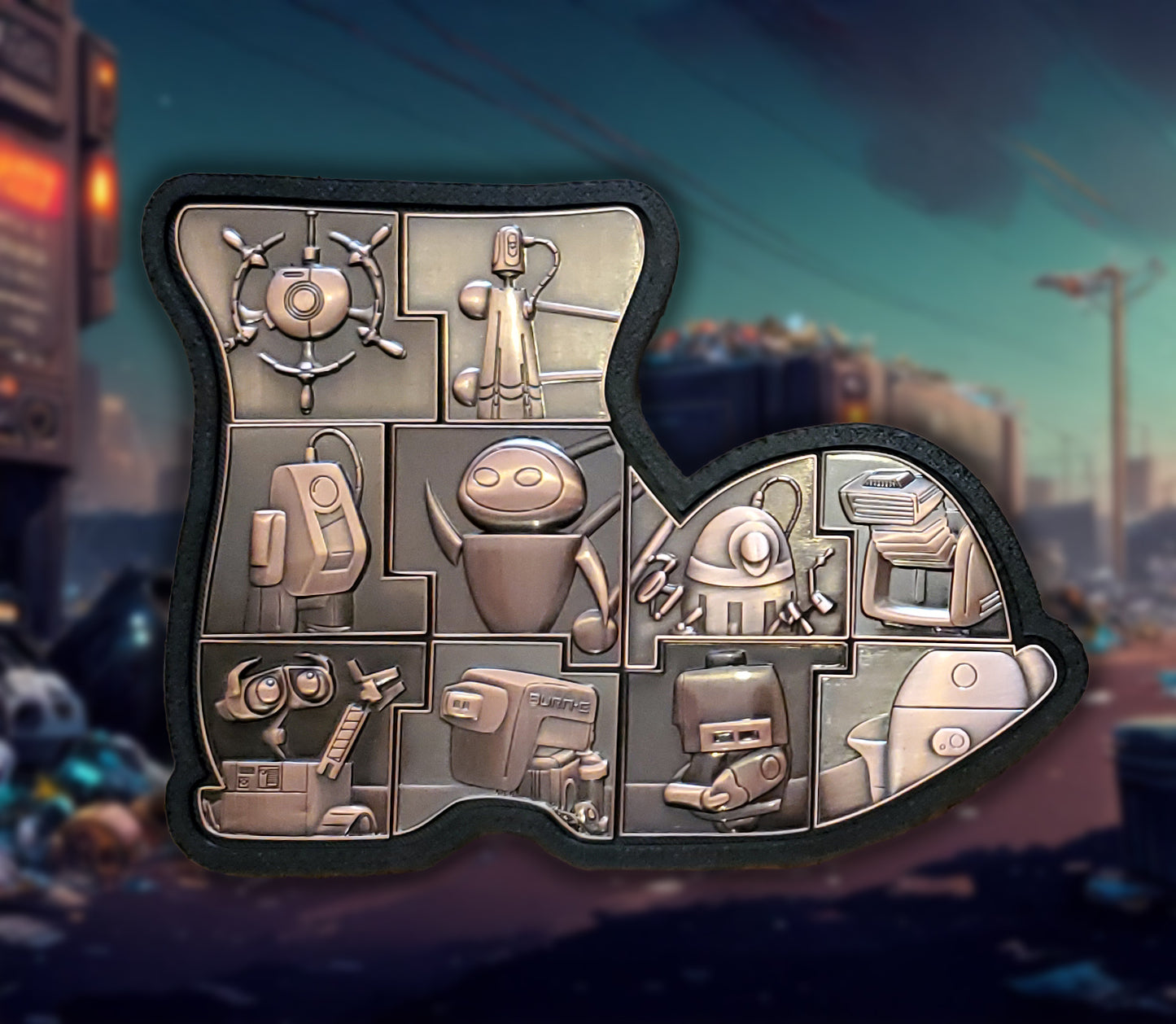 Wall-E inspired Boot puzzle frame