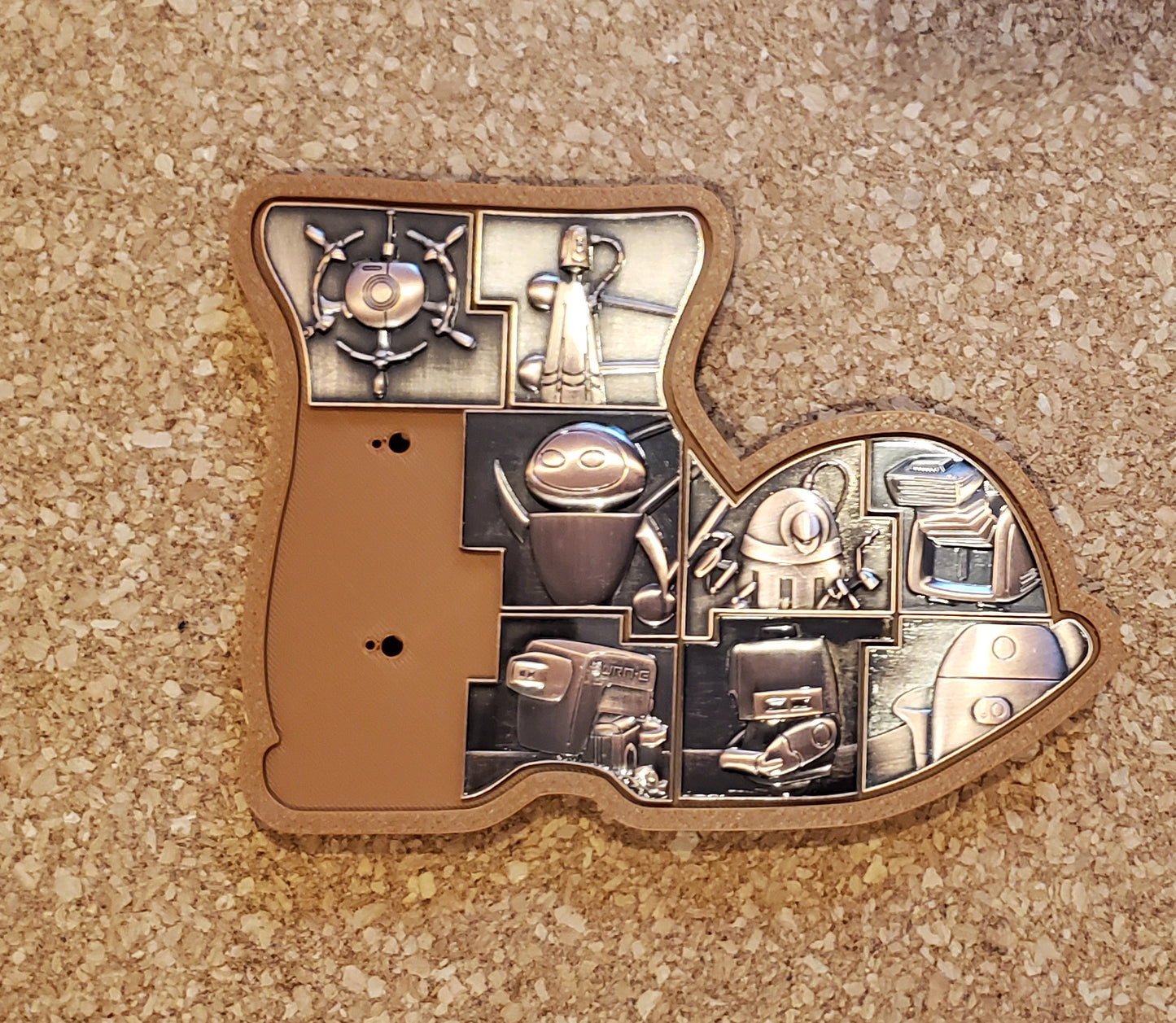 Wall-E inspired Boot puzzle frame