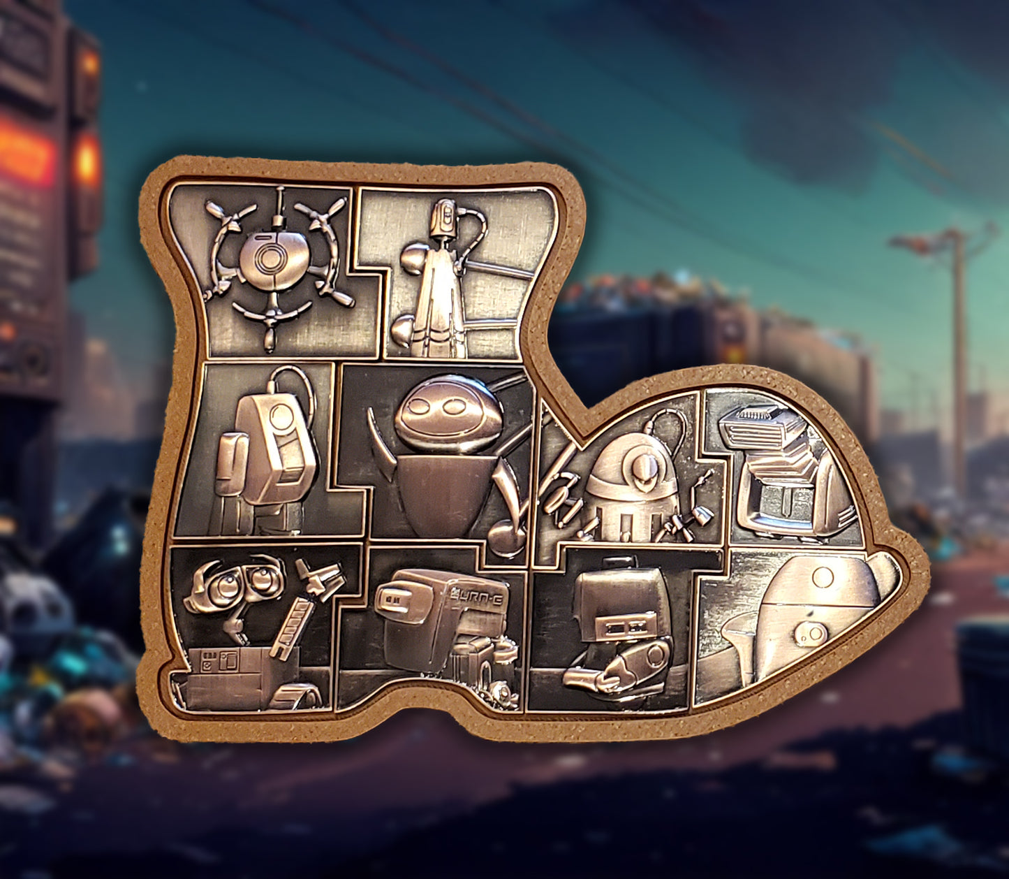 Wall-E inspired Boot puzzle frame