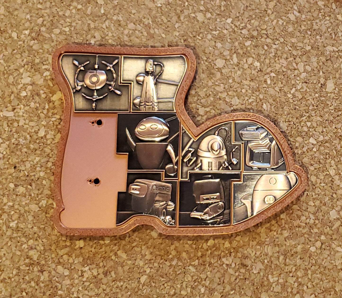 Wall-E inspired Boot puzzle frame
