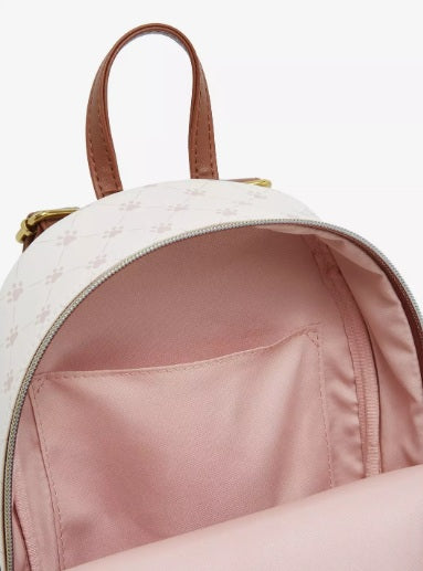 Loungefly Disney Aristocats Cats Floral Mini Backpack NWT Faux Leather Cream Marie