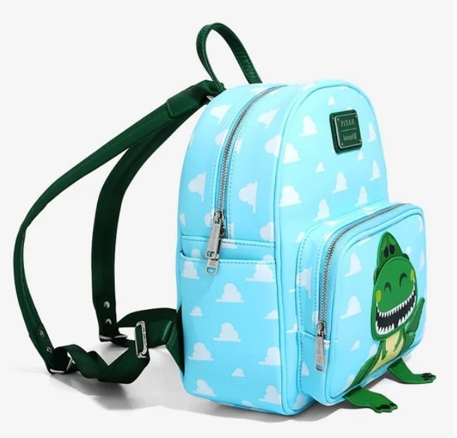 Loungefly Disney Pixar Toy Story Rex Roaring Mini Backpack NWT + Woody and Buzz