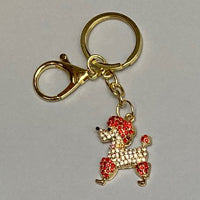 Dog Breed Rhinestone Keychain | Gold Hardware Bag Charm