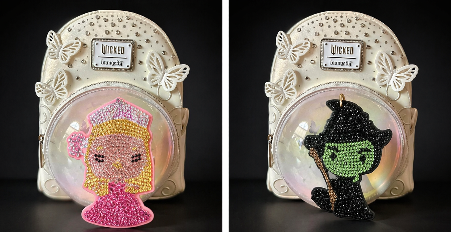 OOAK Pinhancements Custom Elphaba Wicked Loungefly Mini Backpack Set NWT