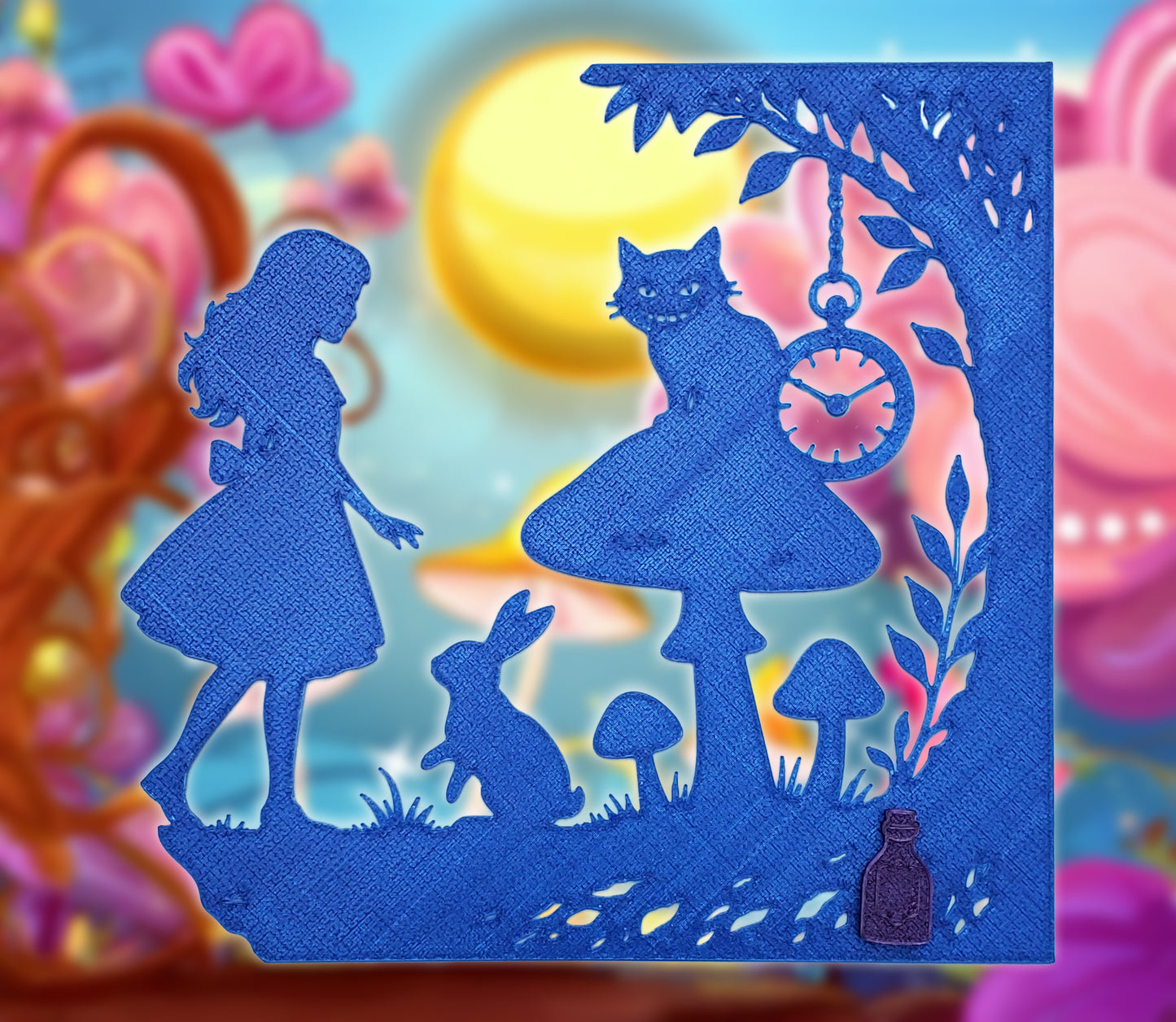 Wonderland characters accent border