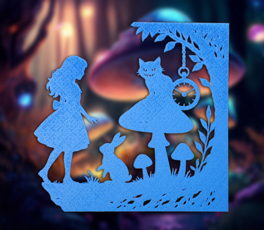 Wonderland characters accent border