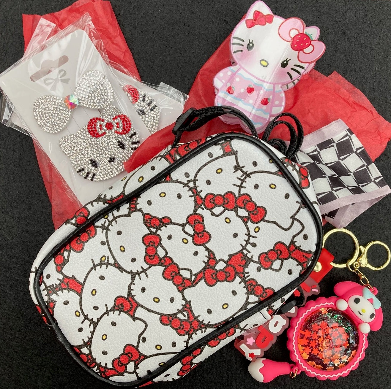 Hello Kitty Sanrio Licensed Mini Crossbody, new with tags Gift Bundle