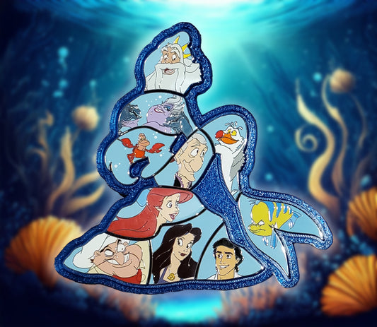 Mermaid puzzle frame