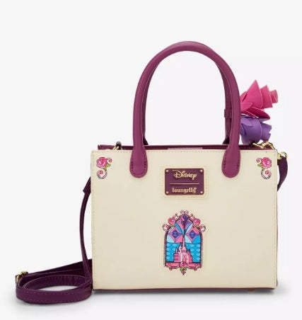 Loungefly Disney Beauty and the Beast – Belle Stained Glass Portrait Crossbody Bag