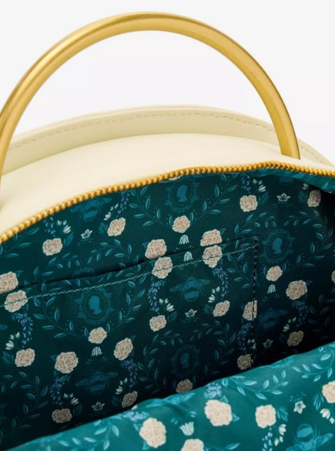 Loungefly Netflix Bridgerton Fan Shaped Figural Handbag NWT Cream Gold Bee
