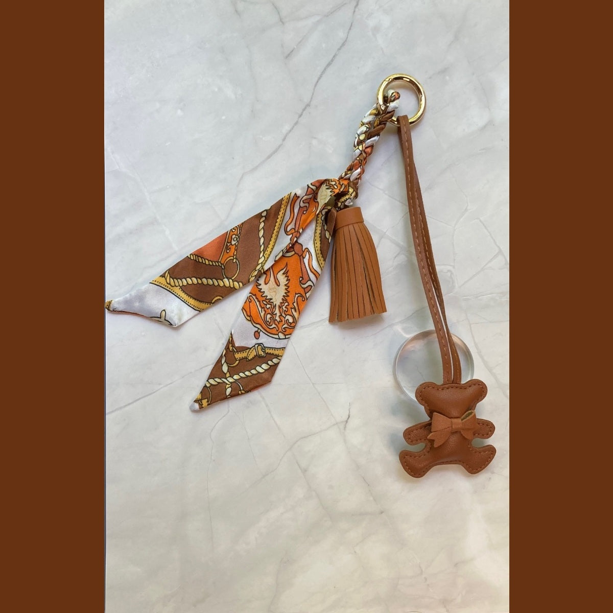 Chic Teddy Bear Handbag Adornment & Keychain, 5 Color Options