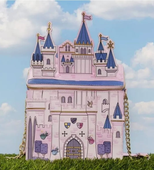 Loungefly Disney Sleeping Beauty 65th Anniversary Figural Castle LE Crossbody Bag
