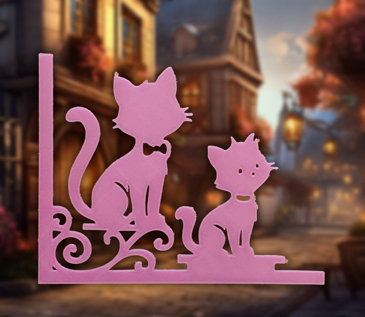 Charming Cat Border Accent