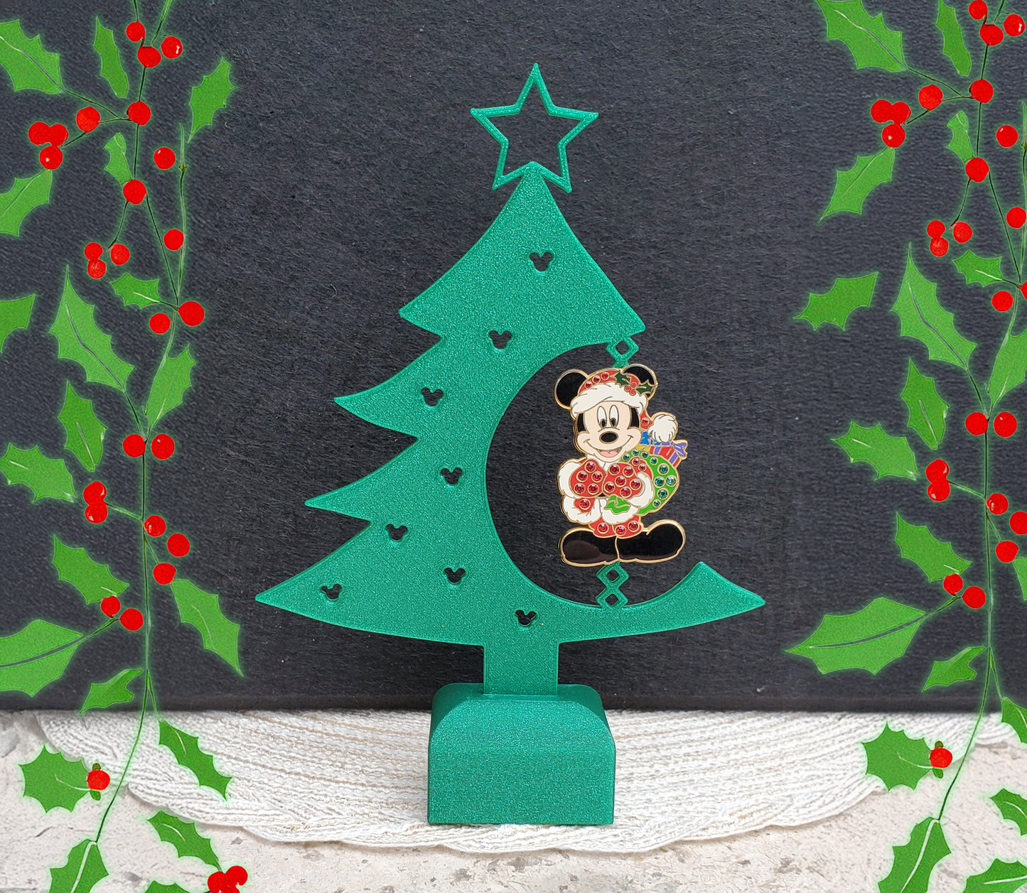 Christmas Tree Cutout Pin Display