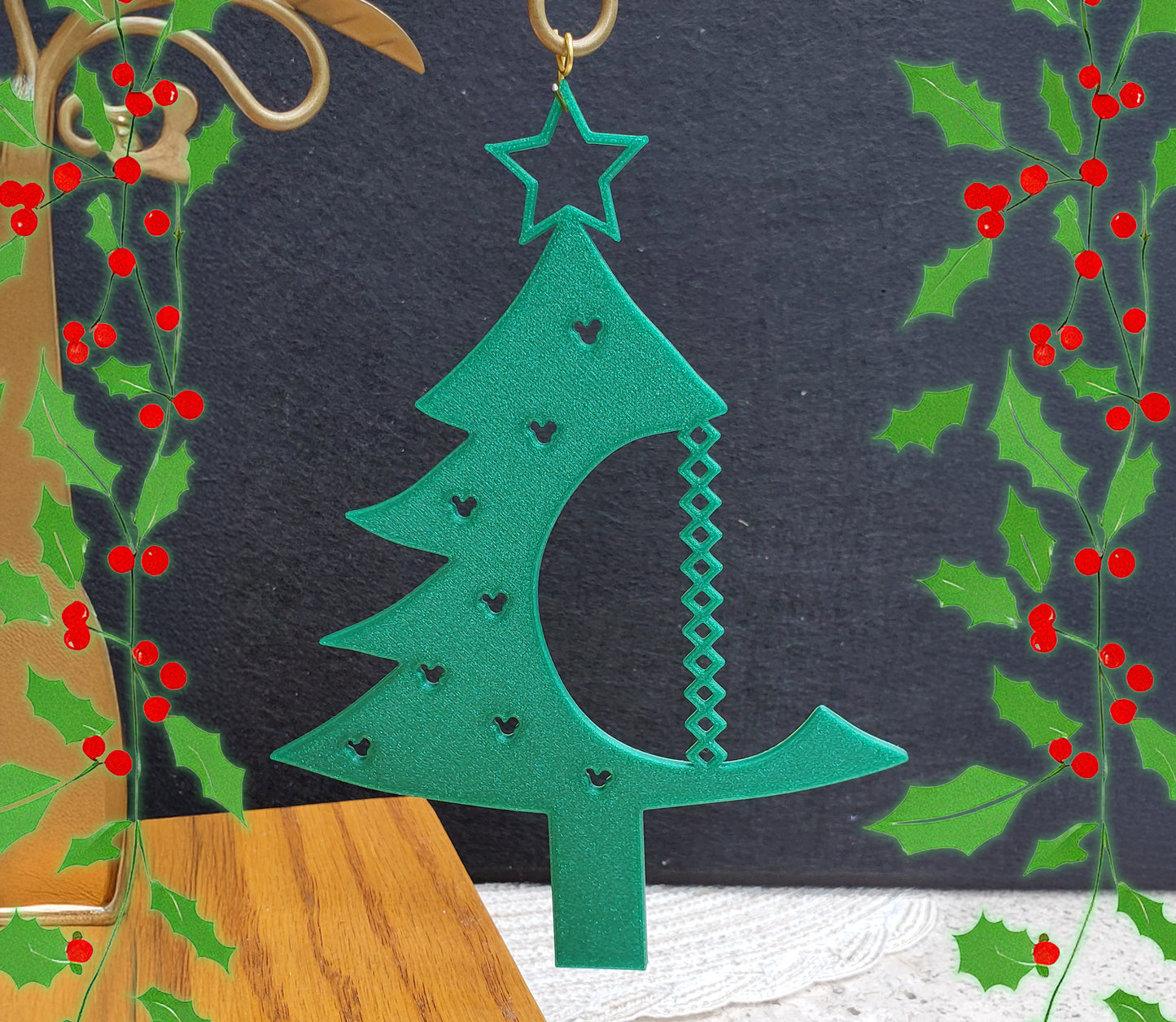 Christmas Tree Cutout Pin Display