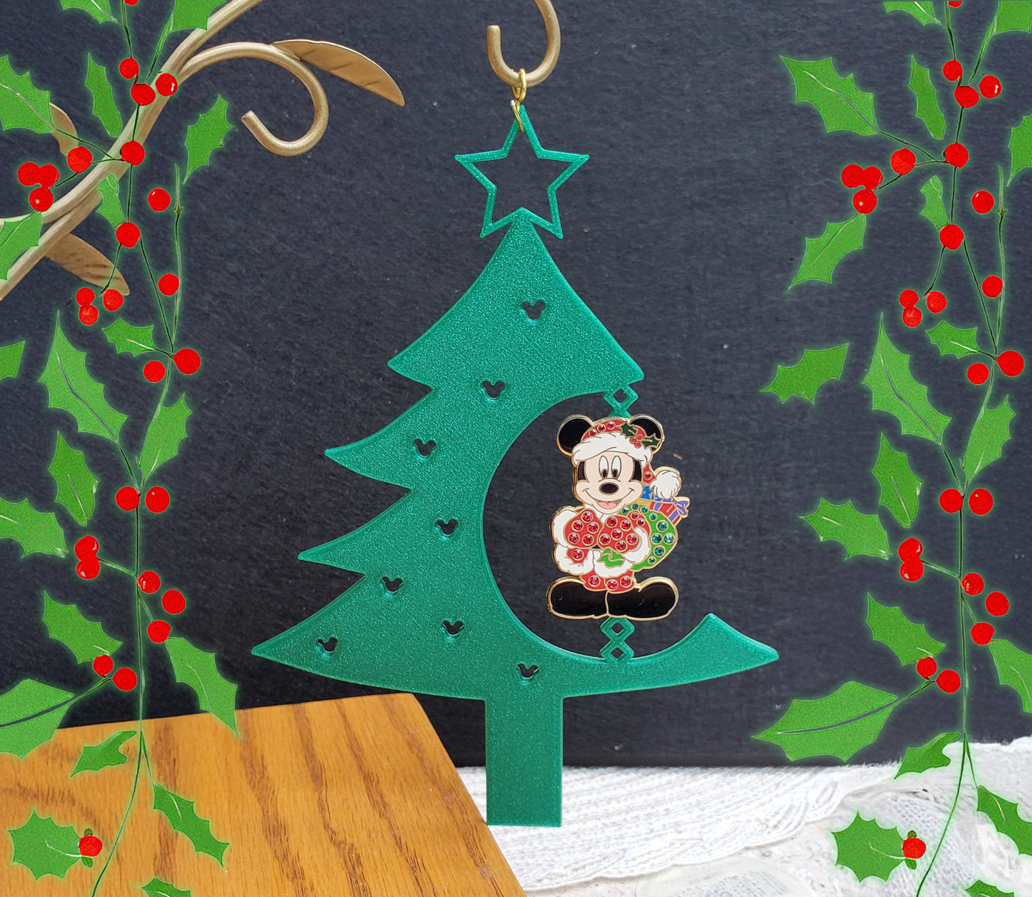 Christmas Tree Cutout Pin Display