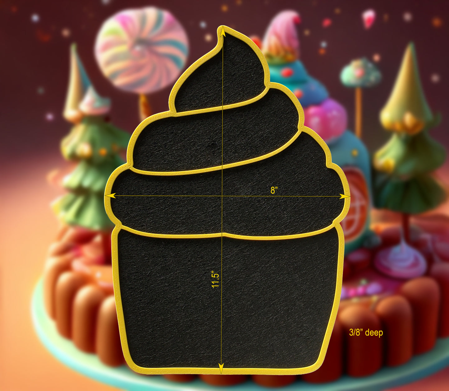 Cupcake felt pinboard