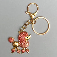 Dog Breed Rhinestone Keychain | Gold Hardware Bag Charm