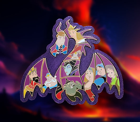 Sleeping Beauty inspired Dragon puzzle frame