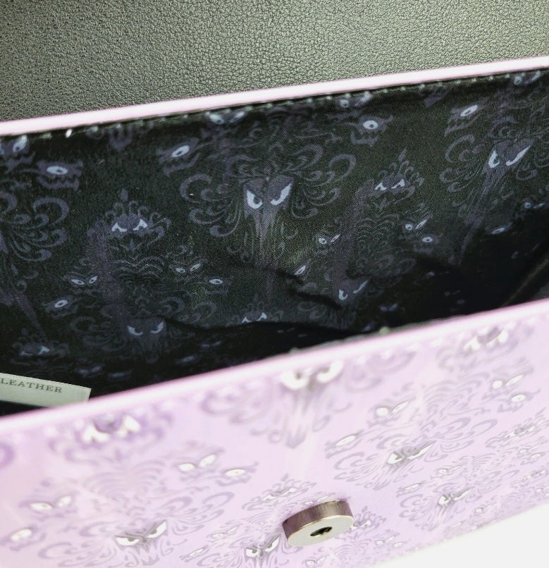 Loungefly Disney Parks Haunted Mansion Wallpaper Crossbody Bag NWT Purple