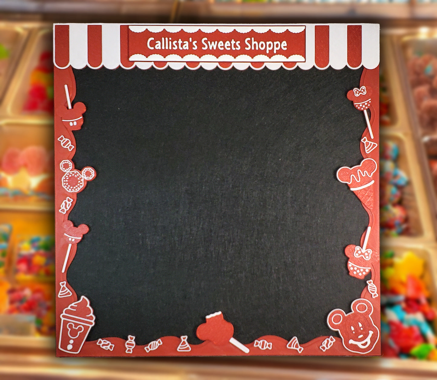 Candy Shoppe pinboard - 11.5"x11.75"