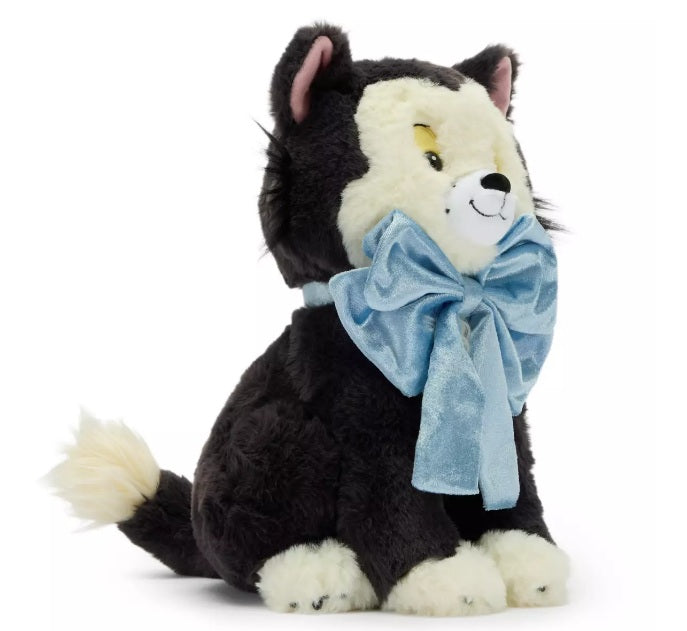 Disney Store Japan Figaro Plush with Bow Pinocchio Cat 12.5” NWT
