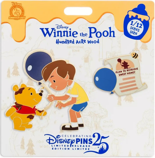 Disney Winnie the Pooh Christopher Robin Hundred Acre Wood Pin Series January Pin 1/12 2025