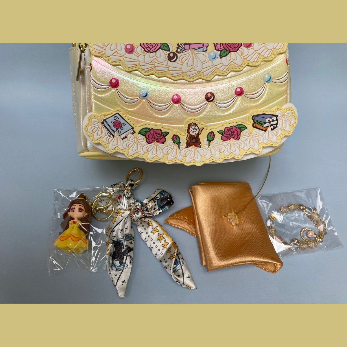Disney Loungefly Cake Mini Backpack NWT & Free Accessories Bundle - Belle
