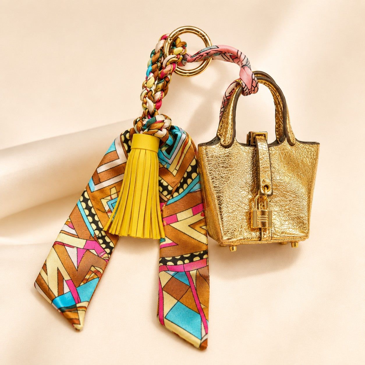 Party Brights Luxury Bag Accessory Trio Mini Purse Keychain Charms