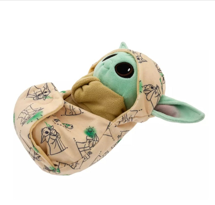 Disney Store Grogu Plush Reversible Swaddle Star Wars Mandalorian Baby Yoda 10.5” NWT