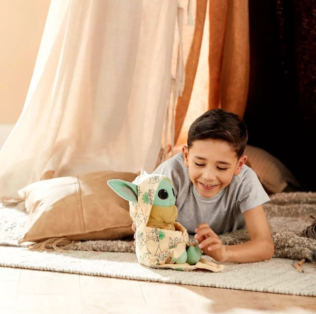 Disney Store Grogu Plush Reversible Swaddle Star Wars Mandalorian Baby Yoda 10.5” NWT