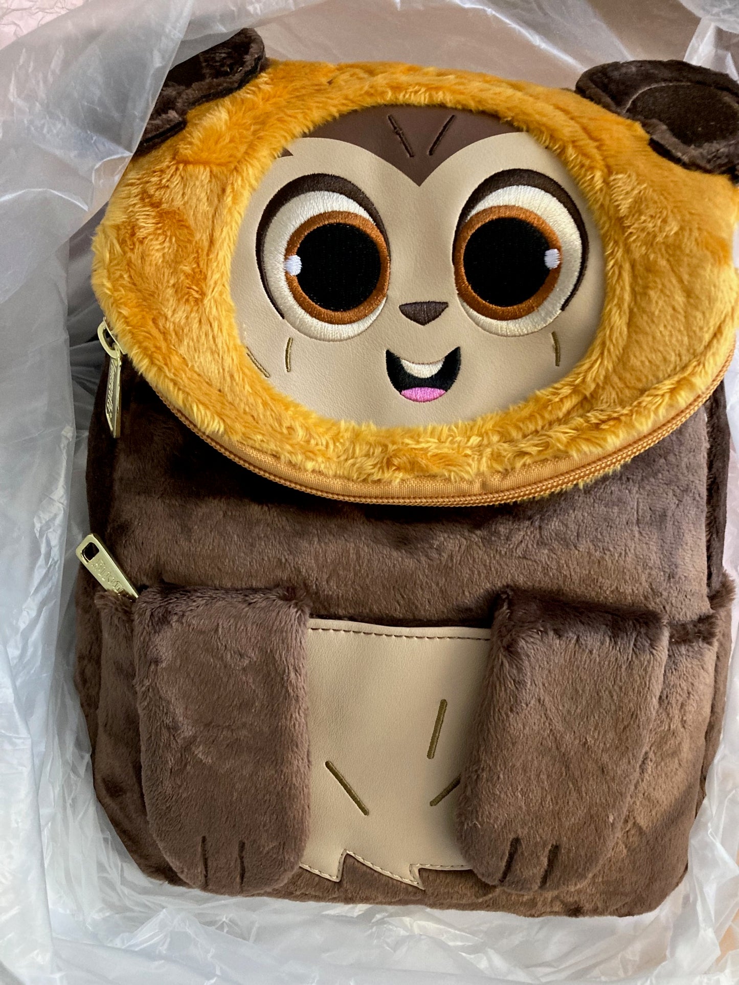 Loungefly Star Wars Wicket Ewok Plush Backpack NWT and Character Funko