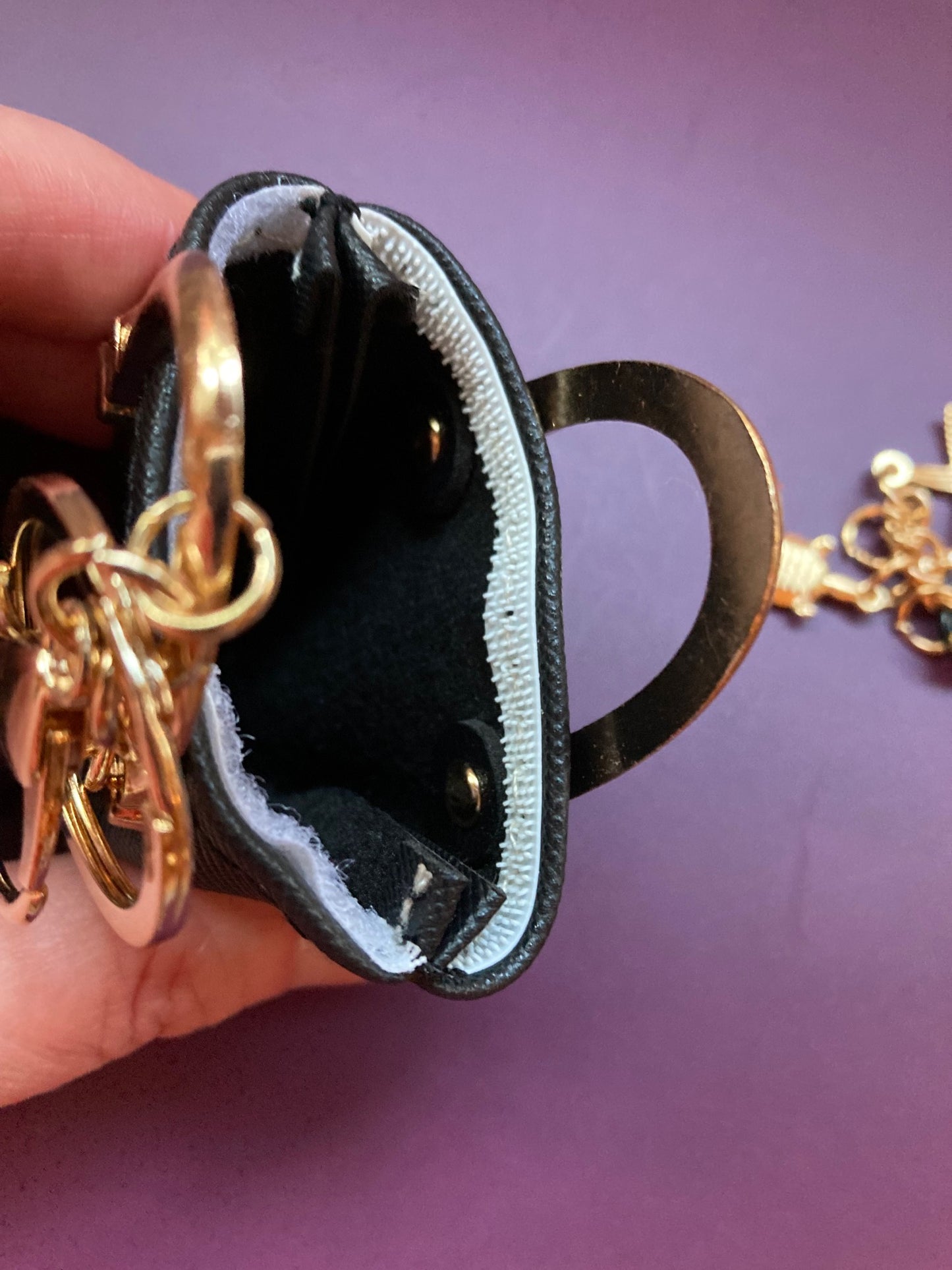 Saffiano Coin Pouch Luxury Bag Accessory-Mini Purse Keychain Charm