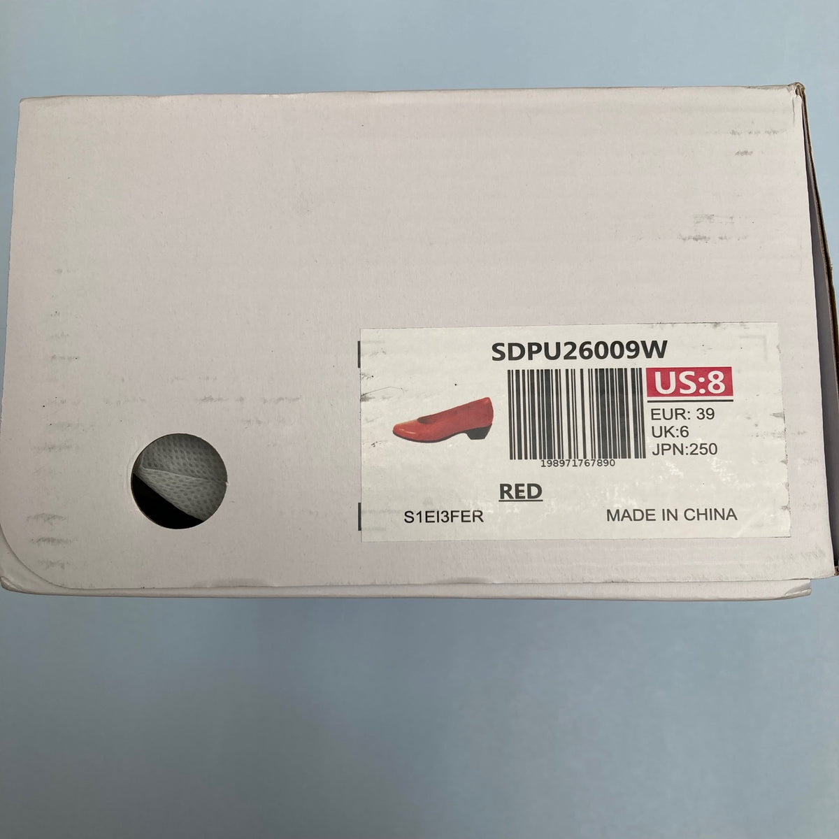 Dream Pairs Red Pumps Women’s Size 8 Low Chunky Block Heel NWT With Box