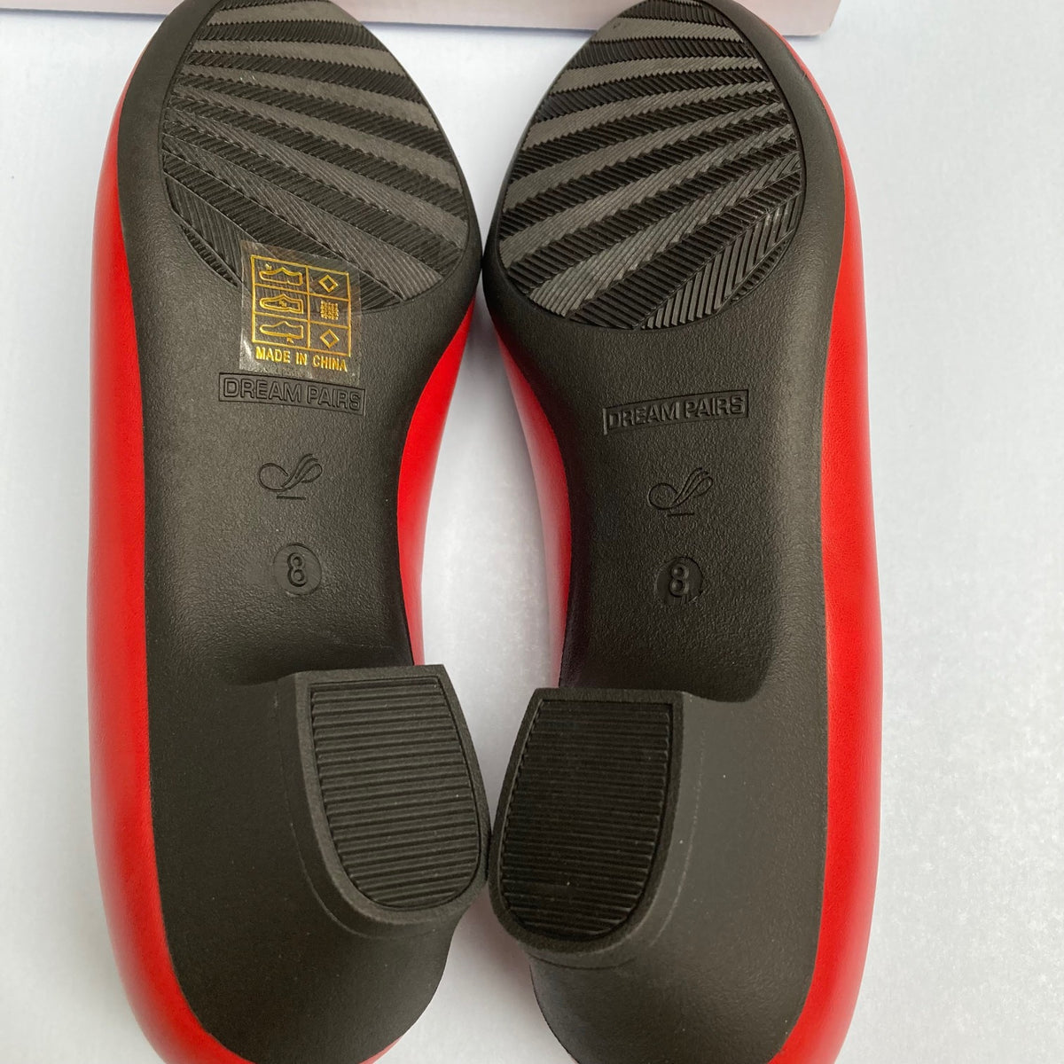 Dream Pairs Red Pumps Women’s Size 8 Low Chunky Block Heel NWT With Box